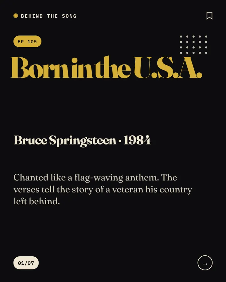 Born in the U.S.A. by Bruce Springsteen - Behind The Song