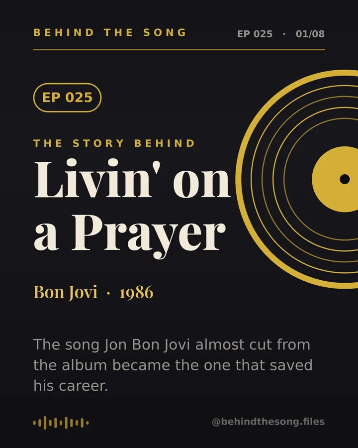 Livin' on a Prayer by Bon Jovi - Behind The Song